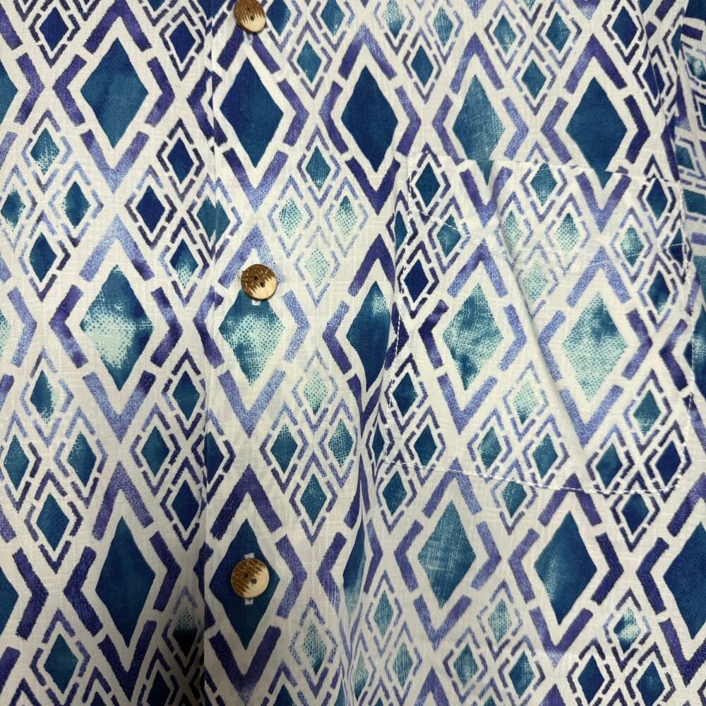 Tommy Bahama Men's Blue Silk Blend Shirt - Size Large - Picture 5 of 8